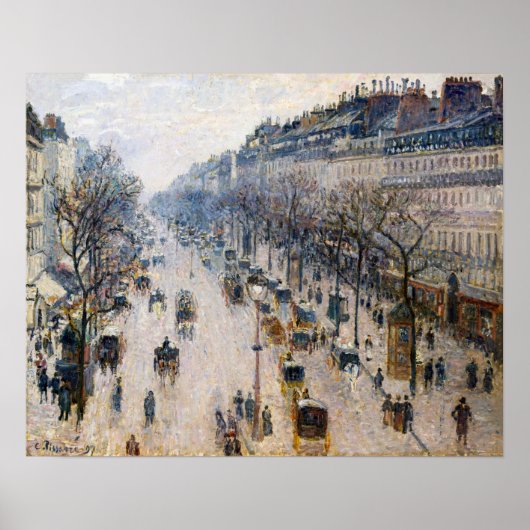 Pissarro - Boulevard Montmartre, Wintervormittag Poster (Vorne)