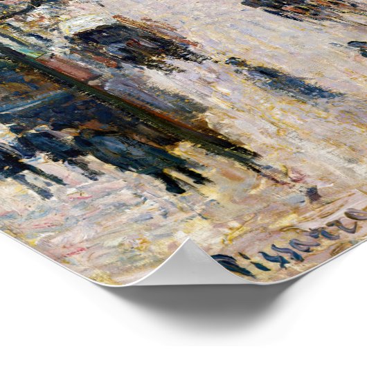 Pissarro - Boulevard Montmartre, Wintervormittag Poster (Ecke)