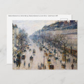 Pissarro - Boulevard Montmartre, Wintervormittag Postkarte (Vorne/Hinten)