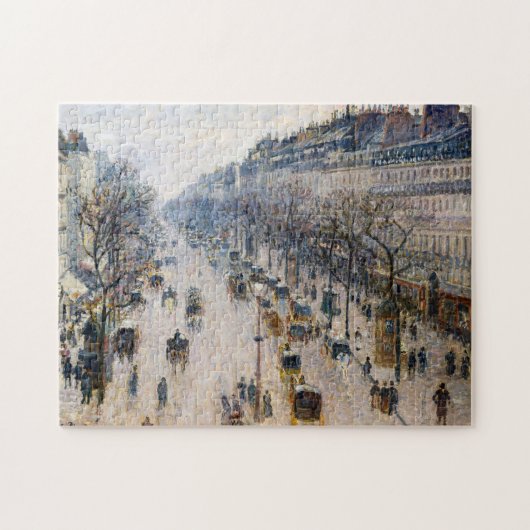 Pissarro - Boulevard Montmartre, Wintervormittag Puzzle (Horizontal)