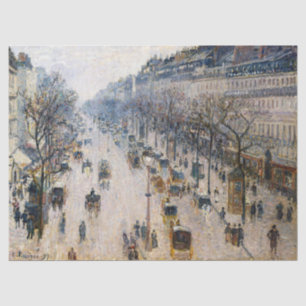 Pissarro - Boulevard Montmartre, Wintervormittag Seidenpapier