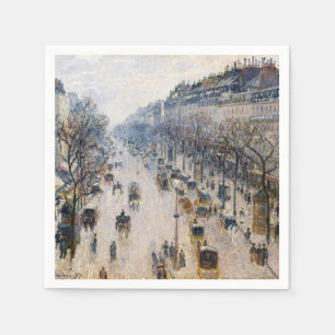 Pissarro - Boulevard Montmartre, Wintervormittag Serviette