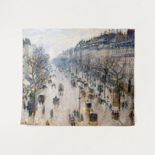 Pissarro - Boulevard Montmartre, Wintervormittag Wandteppich