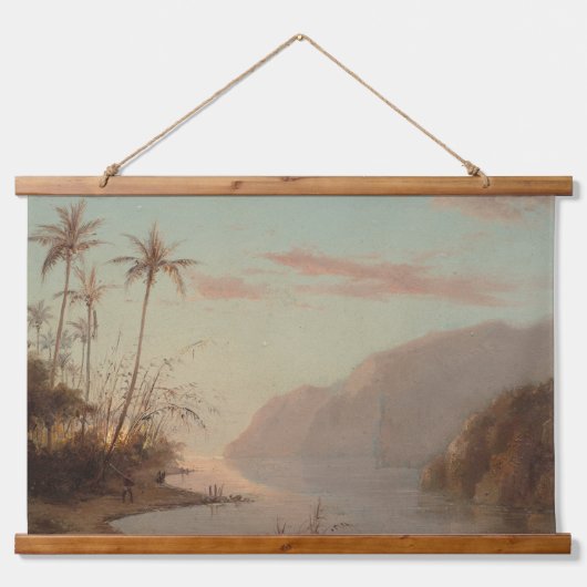 Pissarro Creek Im Fünfspänner über den Gotthard Wandteppich Mit Holzrahmen (Vorne)