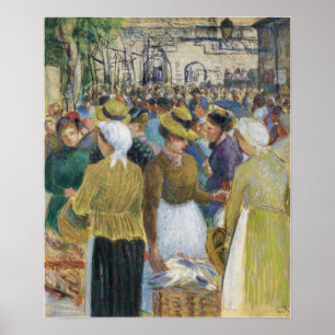 Pissarro - Der Geflügelmarkt bei Gisors 1890 Poster