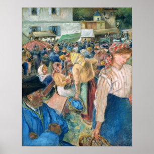 Pissarro - Der Geflügelmarkt Pontoise 1892 Poster