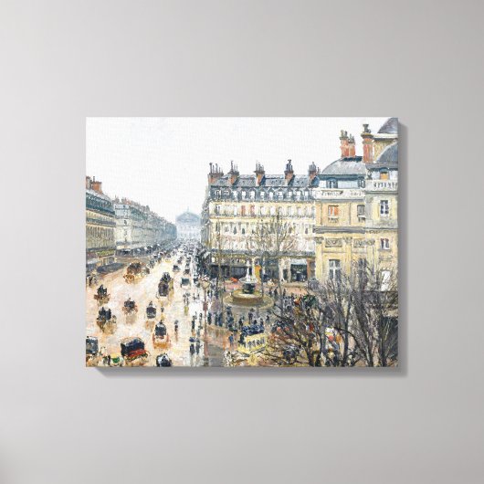 Pissarro - französischer Theaterplatz, Paris, Leinwanddruck (Vorderseite)
