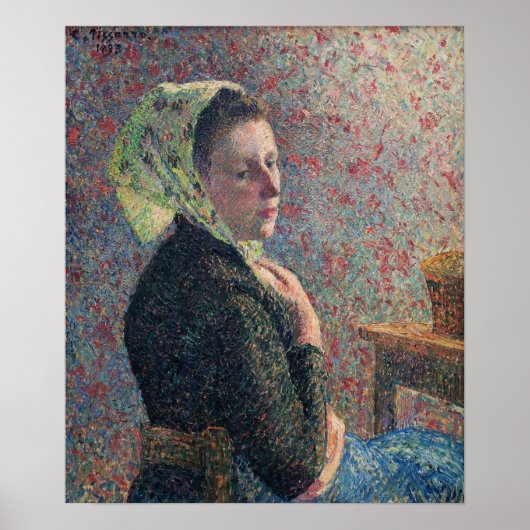Pissarro - Frau mit grünem Scarf 1893 Poster (Vorne)