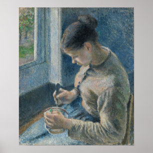 Pissarro - Frühstück Junge Bäuerin Kaffee Poster