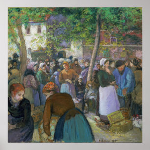 Pissarro - Geflügelmarkt bei Gisors Poster