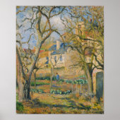 Pissarro - Gemüsegarten Poster (Vorne)