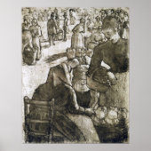 Pissarro - Gemüsemarkt Poster (Vorne)