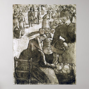 Pissarro - Gemüsemarkt Poster