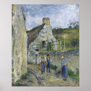 Pissarro - Gepflasterte Straße in Valhermeil, Auve Poster