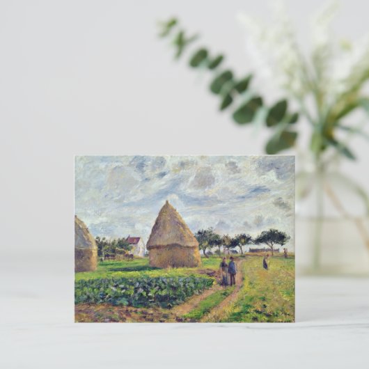 PISSARRO - HAYSTACKS UND CABBAGE PATCH, POSTKARTE (Stehend Vorderseite)