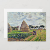 PISSARRO - HAYSTACKS UND CABBAGE PATCH, POSTKARTE (Vorne/Hinten)