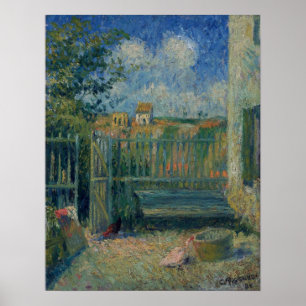 Pissarro - Hof des rundesten Hauses Pontoise 1880 Poster