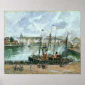 Pissarro - Innenhafen Dieppe Hochzeitstag Poster (Vorne)