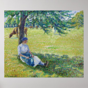 Pissarro - Kuhhirtin Eragny 1887 Poster