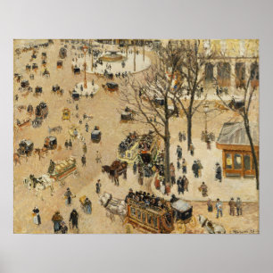 Pissarro - La Place du Theater Francais Poster
