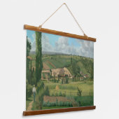 Pissarro Landschaft Les Patios Berühmte Kunstholzm Wandteppich Mit Holzrahmen (Gewinkelt)