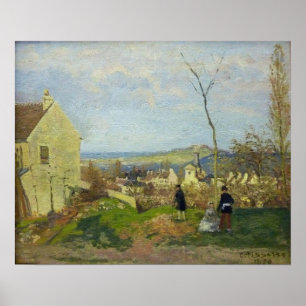 Pissarro - Louveciennes mit Mont Valerien hinten Poster