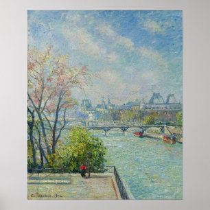 Pissarro - Louvre Morning Spring 1902 Poster