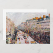 Pissarro - Montmartre, Mardi Gras am Boulevard Dankeskarte (Vorne/Hinten)