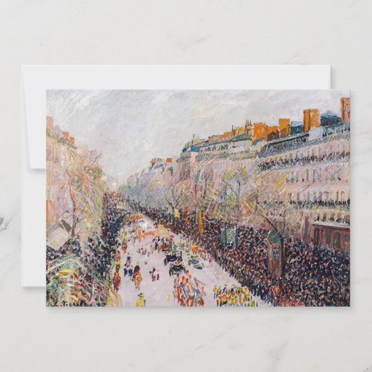 Pissarro - Montmartre, Mardi Gras am Boulevard Einladung (Vorderseite)