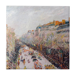 Pissarro - Montmartre, Mardi Gras am Boulevard Fliese