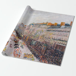Pissarro - Montmartre, Mardi Gras am Boulevard Geschenkpapier