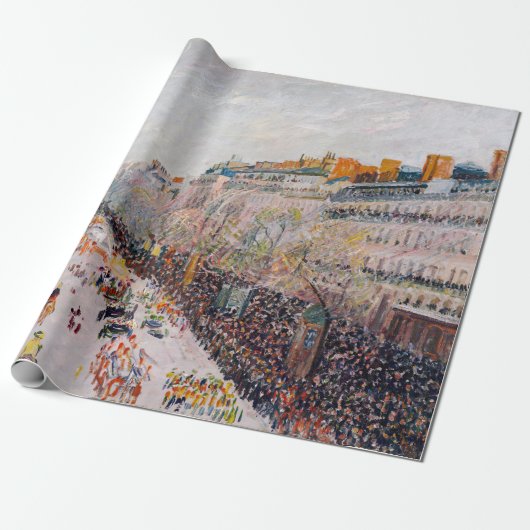 Pissarro - Montmartre, Mardi Gras am Boulevard Geschenkpapier (Ungerollt)