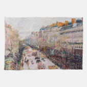 Pissarro - Montmartre, Mardi Gras am Boulevard Geschirrtuch (Horizontal)