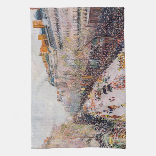Pissarro - Montmartre, Mardi Gras am Boulevard Geschirrtuch (Vertikal)
