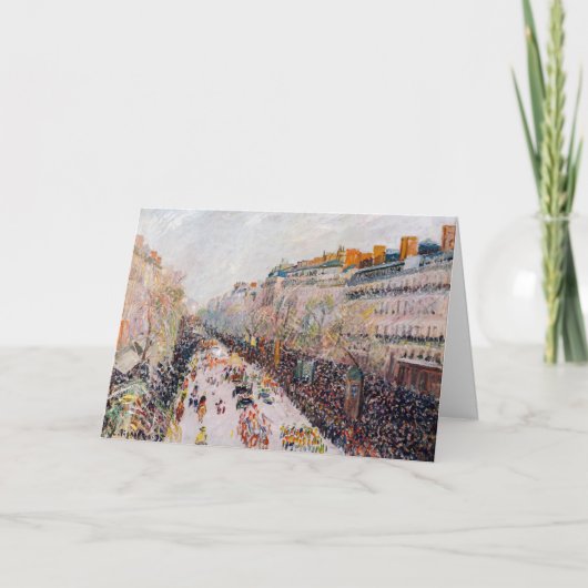 Pissarro - Montmartre, Mardi Gras am Boulevard Karte (Vorderseite)