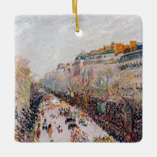 Pissarro - Montmartre, Mardi Gras am Boulevard Keramikornament