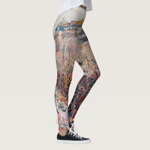 Pissarro - Montmartre, Mardi Gras am Boulevard Leggings