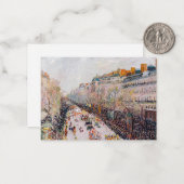 Pissarro - Montmartre, Mardi Gras am Boulevard Mitteilungskarte (Vorderseite/Rückseite Beispiel)