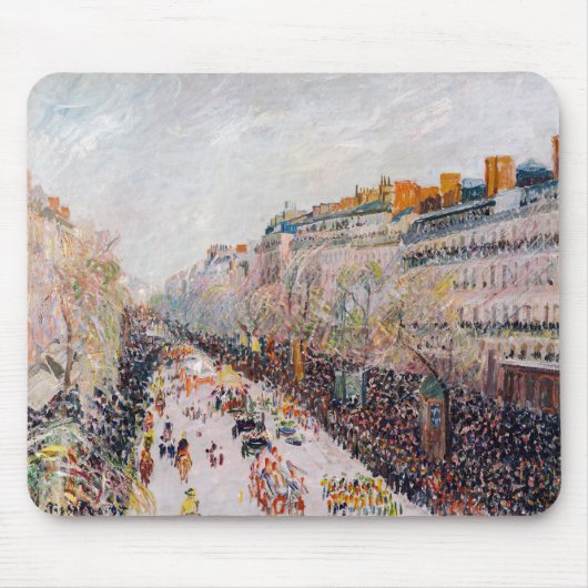 Pissarro - Montmartre, Mardi Gras am Boulevard Mousepad (Vorne)