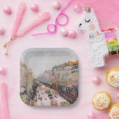 Pissarro - Montmartre, Mardi Gras am Boulevard Pappteller (Party)