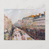 Pissarro - Montmartre, Mardi Gras am Boulevard Postkarte (Vorderseite)