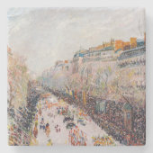 Pissarro - Montmartre, Mardi Gras am Boulevard Steinuntersetzer (Vorderseite)