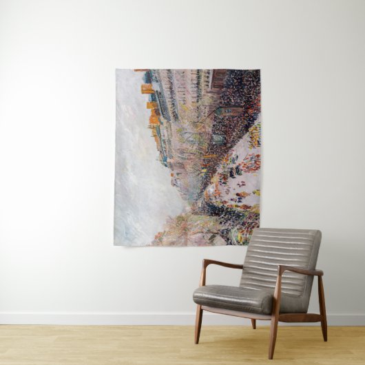 Pissarro - Montmartre, Mardi Gras am Boulevard Wandteppich (Beispiel)