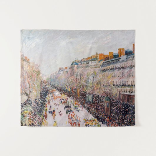 Pissarro - Montmartre, Mardi Gras am Boulevard Wandteppich (Vorderseite (Horizontal))