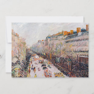 Pissarro - Montmartre, Mardi Gras auf dem Boulevar Einladung