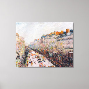 Pissarro - Montmartre, Mardi Gras auf dem Boulevar Leinwanddruck