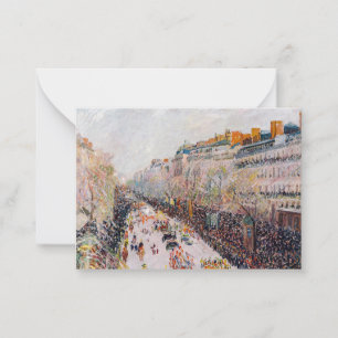 Pissarro - Montmartre, Mardi Gras auf dem Boulevar Mitteilungskarte