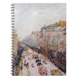 Pissarro - Montmartre, Mardi Gras auf dem Boulevar Notizblock