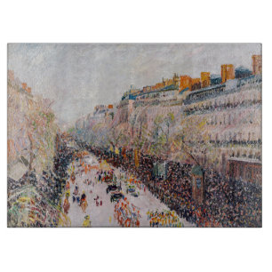 Pissarro - Montmartre, Mardi Gras auf dem Boulevar Schneidebrett