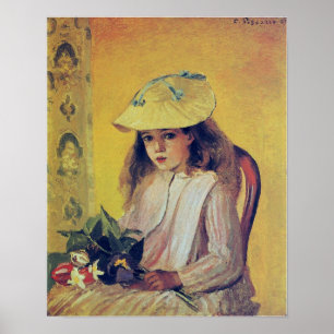 Pissarro - Porträt von Jeanne 1872 Poster